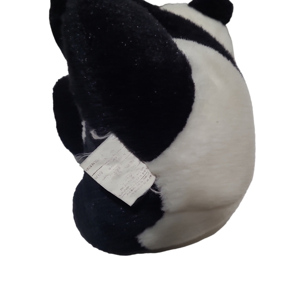 VINTAGE 9" Panda Bear Plush Piggy Bank Collectible Black/White Korea - Picture 4 of 9